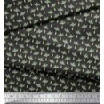 thumbnail image 3 of Soimoi Green polyester Crepe Fabric Leaves Leaves Decor Fabric Printed BTY 52 Inch Wide, 3 of 3