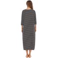 thumbnail image 3 of maskred Robe de Nuit en Polyester pour Femmes Col Rond Manches Longues Double Poche Respirante Automne Hiver Robe de Maison Vêtements de Nuit Noir TTG, 3 of 6