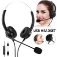 thumbnail image 3 of USB Headset Computer Headset with Microphone Noise Cancelling  Lightweight Wired PC Headset Headphones  Business Headset for Skype  Webinar  Phone  Call Center, 3 of 9