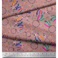 thumbnail image 2 of Soimoi Polyester Crepe Fabric Wreath & Dream Catcher Home Decor Print Fabric by The Yard 52 Inch Wide, 2 of 3
