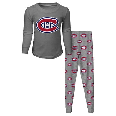Youth Montreal Canadiens Long Sleeve T-Shirt & Pants Sleep Set - Size 18/20