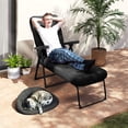 thumbnail image 2 of Outsunny Chaise Longue d'Extérieur avec Coussin, Chaise de Patio Pliable, Noire, 2 of 10