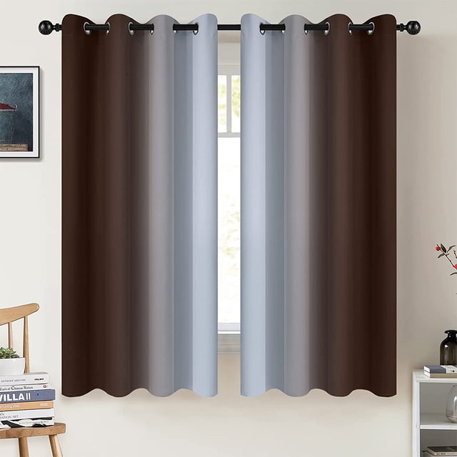 Innerwin Rideau de Fenêtre, Tentures Écoénergétiques, Protection UV, Occultant, Rideaux Modernes, Panneau à Oeillets Isolé Thermiquement, Intimité, Café Foncé L:54"x H:72 Pouces/ 137cm*183cm