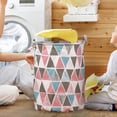 thumbnail image 5 of Patterned Linen Laundry Hamper With Open Top for Bedroom or Bathroom - Durable -Linen Fabric Breathable Large Capacity Stylish Laundry Without Lid, 5 of 5