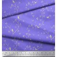 thumbnail image 2 of Soimoi Rayon Fabric Branches,Leaves & Bird Printed Fabric 1 Yard 42 Inch Wide, 2 of 3