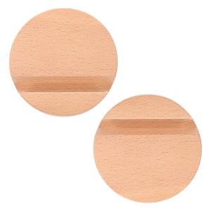2pcs Round Phone Stands Portable Wooden Phone Stands Simple Phone Brackets