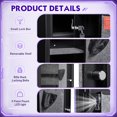 thumbnail image 3 of Silkight 5-10 Gun Safe, Quick Access Password Long Gun Safe, Digital Gun Safe with Backlit Keypad & LED Light for Shotguns and Pistols, Gun Cabinet with Adjustable Racks, Removable Shelf, 3 of 7