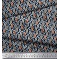 thumbnail image 3 of Soimoi Cotton Poplin Fabric Leaves Small Print Fabric by Yard 56 Inch Wide, 3 of 3