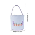 thumbnail image 2 of Eggs for Easter Egg Hunt Canvas Rabbits Basket 9.84x9.06 Inch, Easter Candy Gift Baskets for Children with Sturdy Handle & Spring Decor, 2 of 6