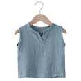 thumbnail image 2 of Birdeem Chandails pour Enfants Sans Manches T-Shirt Graphique Uni Col Rond Crop Top pour Filles et Garçons Débardeur Tee, 2 of 12