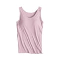 thumbnail image 2 of Meichang Camisole avec Soutien-Gorge Intégré pour Femmes Grande Taille Sans Manches Col Rond Débardeurs en Modal Chandails Extérieur Course Athlétique Entraînement Débardeurs, 2 of 7