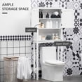 thumbnail image 4 of kleankin Armoire de Rangement au-Dessus de la Toilette avec Doubles Portes Tablette Ajustable, 4 of 10