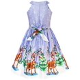 thumbnail image 2 of Robe Fille Violette Noël Renne Neige Sapin Fête 8 Ans, 2 of 7