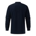 thumbnail image 3 of Chemises Hommes Mode Rétro Couleur Unie Col en Dentelle Chemise Décontractée Ample, 3 of 4