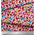 thumbnail image 2 of Soimoi Satin Silk Fabric Texture & Butterfly Print Fabric by The Yard 42 Inch Wide, 2 of 3