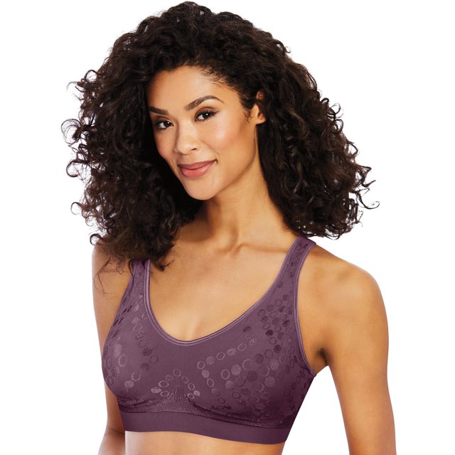 Bali Womens Comfort Revolution Smart Sizes Shaping Wirefree Bra, L, Blackberry