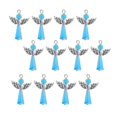 thumbnail image 2 of KLKCMS 12pcs Handmade Angel Fairy Charms Pendants Acrylic Drop Beads for Jewelry Making Blue, 2 of 9