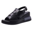 thumbnail image 2 of RKSTN Sandals for Women Sandals For Dressy Summer Ladies Open Toe Retro Wedge Platform Shoes Soft Comfortable Sandals, 2 of 5