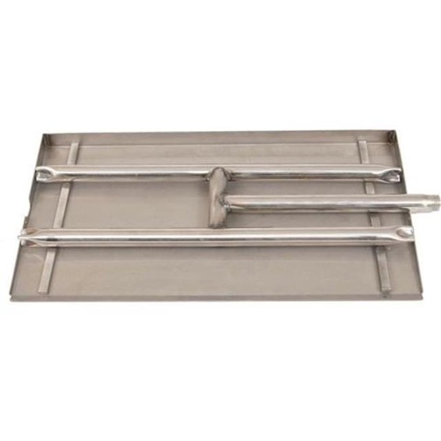 Dagan GP-18S Gas Ember Pan - H-Burner, Stainless Steel