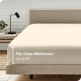 thumbnail image 4 of Bare Home 5-Pack Fitted Sheets - Premium 1800 Collection - Ultra-soft - Deep Pocket - Queen, Sand, 4 of 7