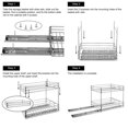 thumbnail image 4 of 2 Tier Kitchen Pull Out Cabinet Spice Rack Organizer, 5 /6 /8 Inches Width Slide Out Under Cabinet Sliding Shelf, 4 of 6