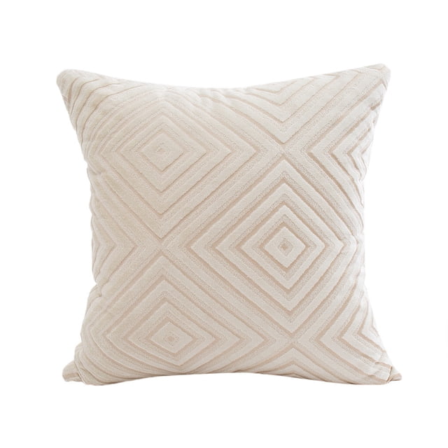 XZNGL Diamond Ring Linen Flocking Pillow Sofa Waist Throw Cushion Cover Home Decor Cushion Cover