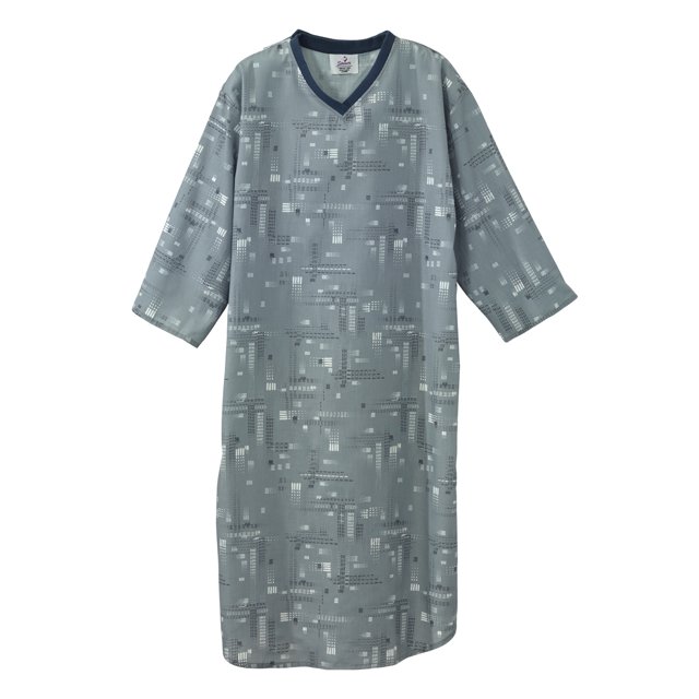 Silvert's Chemise d'Hôpital pour Homme, Gris/blanc, m