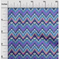 thumbnail image 2 of oneOone Velvet Medium Blue Fabric Ikat Sewing Craft Projects Fabric Prints By Yard 58 Inch Wide, 2 of 5