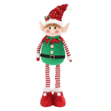 ZTTD Elf Peluches de Noël, Poupées en Peluche Mignonnes de 18 Pouces avec Lutins pour les Fêtes – Décorations de Figurines Amusantes, Décor Festif de Fête d'Hiver de Noël et Échange de Cadeaux