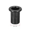thumbnail image 3 of Uxcell Rivet Nuts Carbon Steel Knurled Flat Head Insert Nut Fastener Black M6 20 Pcs, 3 of 7