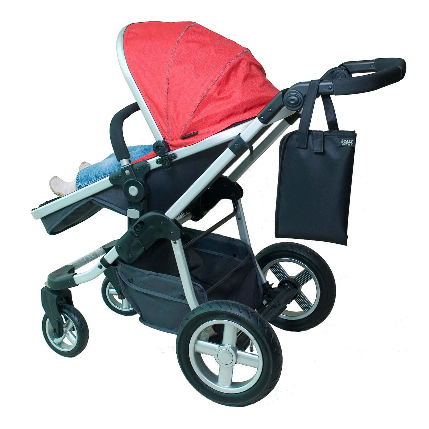 Jolly Jumper Change Eze Pad avec poignée de transport | ENTREPRISE FIÈREMENT CANADIENNE | Tapis à langer portable avec 2 poches zippées | Surface facile à nettoyer et attache pour poussette