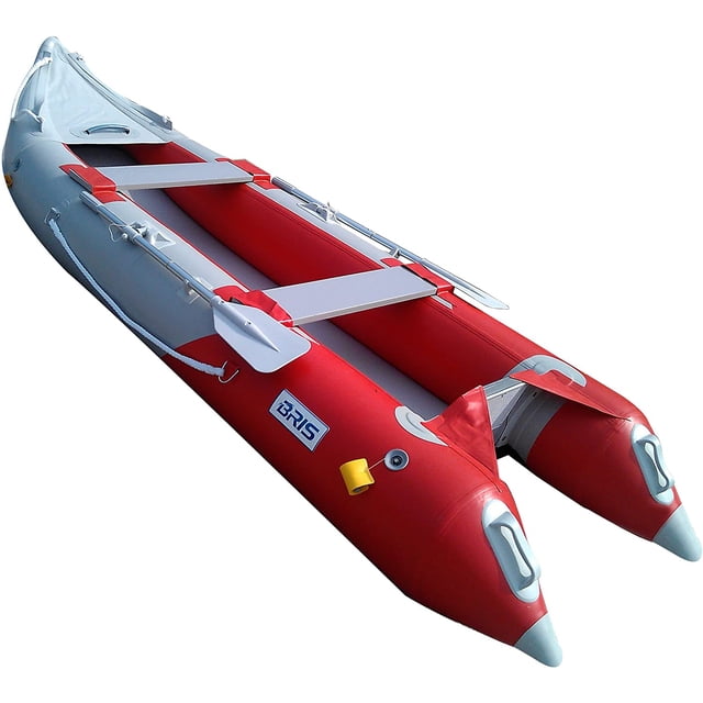 Bateau à Ponton Gonflable de 12 Pi pour Pêche, Bateau Tender Gonflable, Kayak pour 2 Personnes
