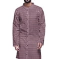 thumbnail image 2 of Atasi Printed Kurta Pajama For Men Asymmetric Style Casual Summer Clothing, 2 of 2