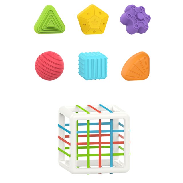 Fesfesfes Shape Sorter Toys for 1+ Years Old Sensory Learning Toy for Fine Motor Skills Developmental Toys Gift Stacking Box