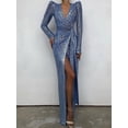 thumbnail image 1 of UPPADA Plus Size Wedding Guest Dress for Womens Short Sleeve Wedding Ball Prom Formal Dress Floor-Length Dress Cocktail Wedding Formal Wrap Dress Clearance on sale, 1 of 5