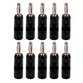 thumbnail image 4 of Banana 10Pcs/Set 4mm Solderless Banana Plug Stackable Open Screw 30V AC-60V DC Maximum 24A for Electronics Industrial Equipment, 4 of 7