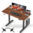 thumbnail image 1 of IMGadgets Standing Electric Adjustable Desk | 47'' x 24'' Large Workspace with 2 hooks | Ergonomic Sit-Stand Desk | Scratch-Resistant & Waterproof  | Height Adjustable Desk for Work and Home, 1 of 9