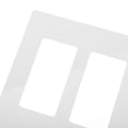 thumbnail image 3 of UPOUART White Double Outlet Cover Plate Screwless Wall Plate Cover for Modern Home, 3 of 8