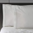 thumbnail image 2 of Vera Wang 400 Thread Count Sheet Set, Queen, White/Charcoal, 2 of 7