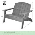 thumbnail image 3 of Costway Causeuse Adirondack de Patio Banc HDPE Résistant aux Intempéries pour Terrasse Gris, 3 of 8