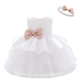 thumbnail image 3 of Robe Petite Fille à Volants Robe Bébé en Tulle Robes de Printemps pour Filles Robe d'Anniversaire pour Tout-Petit Robes Bébé Fille 90, 3 of 3