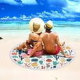 thumbnail image 4 of Yhmxh Serviette de Plage, Serviettes de Bain, Serviette de Plage Ronde en Microfibre Imprimée Super Légère Serviette de Bain Colorée Anti-Sable Couverture de Plage Tapis de Plage Serviette Multi-Usage pour Voyage Piscine, 4 of 5
