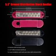 thumbnail image 3 of 12 Terminals Bus Bar, Ampper 5.3" Power / Ground Distribution Block Brass Battery BusBar Junction for Car Vehicle Rv Truck Marine Boat Audio Amplifier and More (Red & Black), 3 of 3