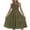 Army Green, variant on LOVZFMLL Dresses Women Ladies Summer Fresh And Sweet-neck Solid Color Dress