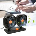 thumbnail image 4 of Car Fan, 360 Degree Rotatable Strong Wind Low Power Consumption Portable Quiet Dual Head Car Cooling Fan With Sticker For Truck For Van SUV, 4 of 8