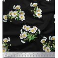 thumbnail image 1 of Soimoi Poly Georgette Fabric Leaves & Daisy Flower Print Fabric by Yard 42 Inch Wide, 1 of 1