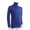 thumbnail image 4 of Men Cotton High Neck Pullover Sweater Tops Turtleneck Shirts Light Gray 3XL, 4 of 5