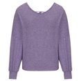 thumbnail image 4 of Pompotops T-shirt Ample Uni à Lacets pour Femmes en Liquidation, 4 of 7