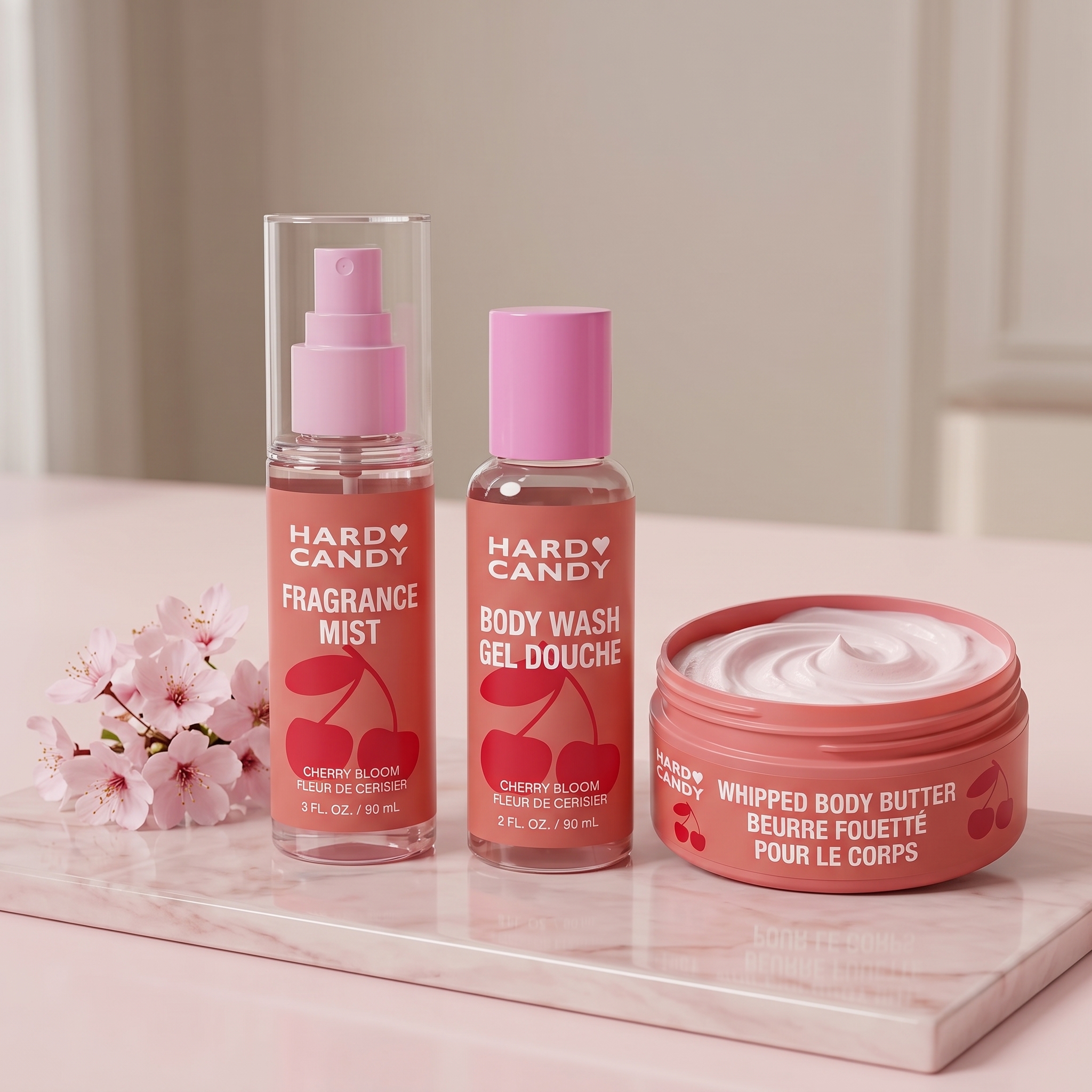 Hard Candy Coffret-Cadeau Bain Douche Cherry Bloom