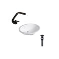 thumbnail image 1 of DROP Bath and Kitchen DR091105 Undermount Bathroom Sink Set, 1 of 4
